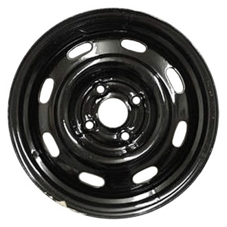 Factory Steel® - 8-Slot Black 14x5.5 Steel Factory Wheel