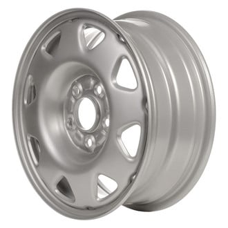 Factory Steel® - 8-Slot Silver 15x6 Steel Factory Wheel