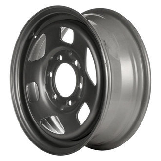 Factory Steel® - 6-Slot Silver 16x6 Steel Factory Wheel