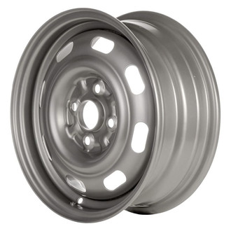 Factory Steel® - 8-Slot Silver 14x5.5 Steel Factory Wheel