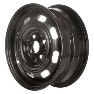 Factory Steel® - 8-Slot Black 14x5.5 Steel Factory Wheel