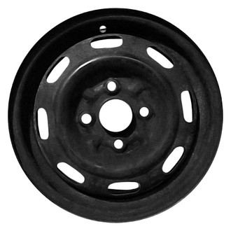 Factory Steel® - 8-Slot Black 13x5 Steel Factory Wheel
