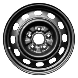 Factory Steel® - 12-Slot Black 15x5.5 Steel Factory Wheel