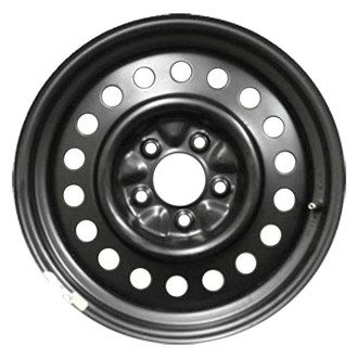Factory Steel® - 18-Hole Black 15x6 Steel Factory Wheel
