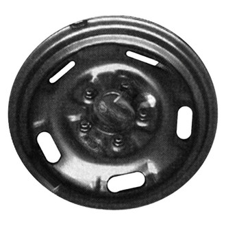 Factory Steel® - 5-Slot Black 14x5.5 Steel Factory Wheel