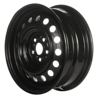 Factory Steel® - 14-Slot Black 14x5.5 Steel Factory Wheel