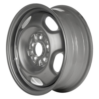 Factory Steel® - 5-Slot Black 16x6 Steel Factory Wheel