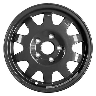 Factory Steel® - 10-Slot Black 16x5.5 Steel Factory Wheel
