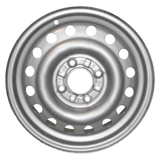 Factory Steel® - 16-Slot Black 15x5.5 Steel Factory Wheel