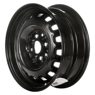 Factory Steel® - 16-Slot Black 14x5.5 Steel Factory Wheel
