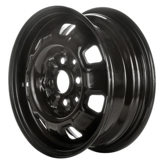 Factory Steel® - 7-Slot Black 13x5 Steel Factory Wheel