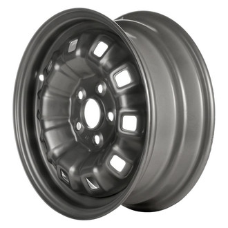 Factory Steel® - 10-Slot Silver 14x5.5 Steel Factory Wheel