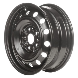 Factory Steel® - 14-Slot Black 15x6 Steel Factory Wheel