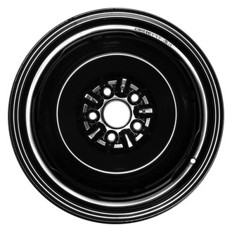 Factory Steel® - 4-Slot Black 16x4 Steel Factory Wheel