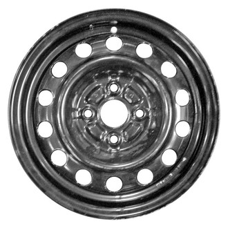Factory Steel® - 14-Slot Black 14x5.5 Steel Factory Wheel