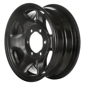 Factory Steel® - 6 I-Spoke Black 15x6 Steel Factory Wheel