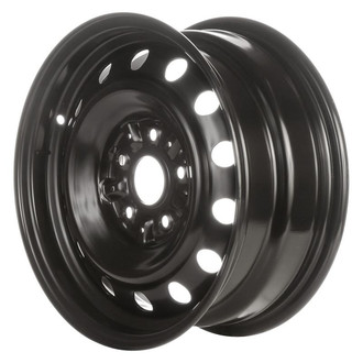 Factory Steel® - 14-Slot Black 15x6.5 Steel Factory Wheel