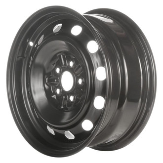 Factory Steel® - 12-Hole Black 15x6.5 Steel Factory Wheel