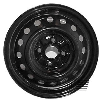 Factory Steel® - 16-Slot Black 14x5.5 Steel Factory Wheel