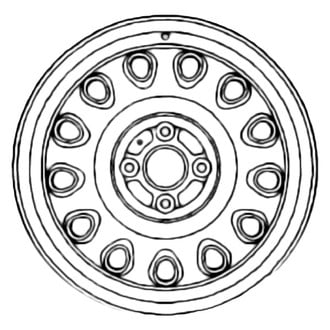 Factory Steel® - 13-Slot Silver 15x6 Steel Factory Wheel