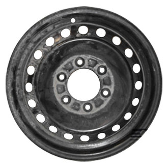 Factory Steel® - 14-Hole Black 17x7.5 Steel Factory Wheel