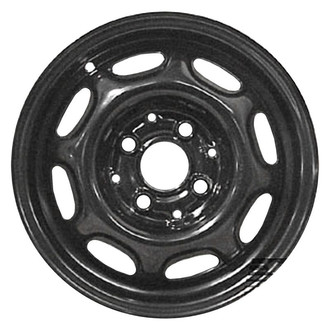 Factory Steel® - 8-Slot Black 13x5 Steel Factory Wheel