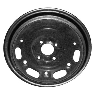 Factory Steel® - 7-Slot Black 14x6 Steel Factory Wheel