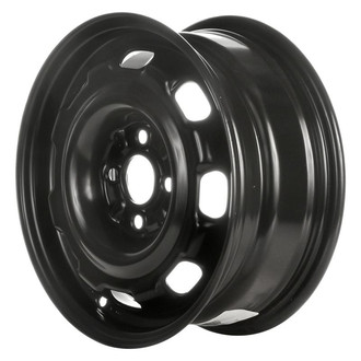 Factory Steel® - 8-Slot Black 14x6 Steel Factory Wheel