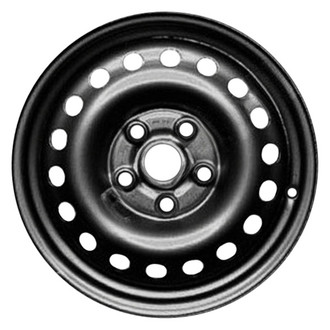 Factory Steel® - 18-Hole Black 15x6 Steel Factory Wheel