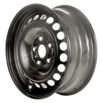 Factory Steel® - 20-Slot Black 15x6 Steel Factory Wheel