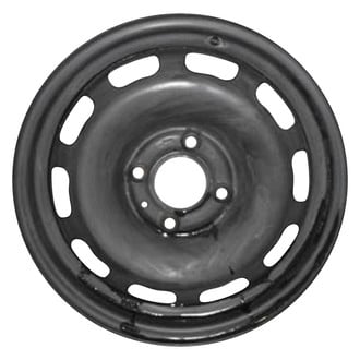 Factory Steel® - 10-Slot Black 15x6 Steel Factory Wheel