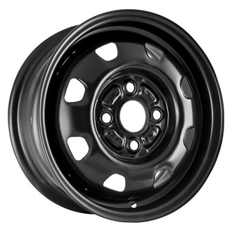 Factory Steel® - 8-Slot Black 13x5 Steel Factory Wheel