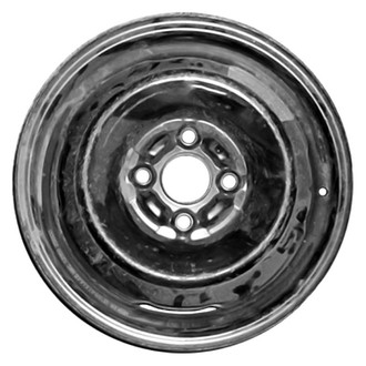 Factory Steel® - 4-Slot Black 14x4 Steel Factory Wheel