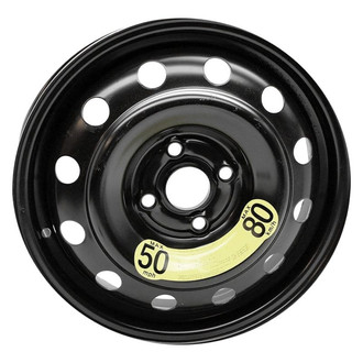 Factory Steel® STL70819A45 - 12-Hole Black 15x4 Steel Factory Wheel