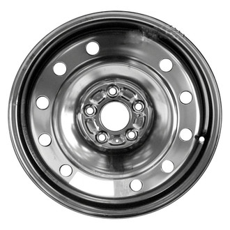 Factory Steel® - 10-Hole Black 17x4 Steel Factory Wheel