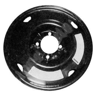 Factory Steel® - 4-Slot Black 14x4 Steel Factory Wheel
