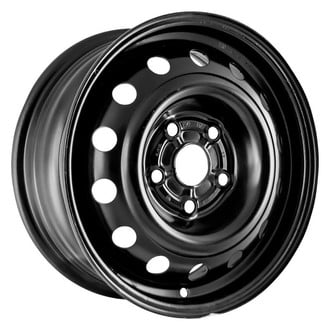 Factory Steel® - 14-Slot Black 15x6 Steel Factory Wheel
