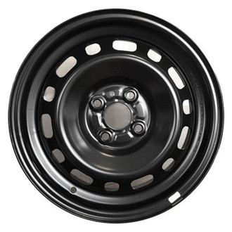 Factory Steel® - 14-Slot Black 15x5.5 Steel Factory Wheel