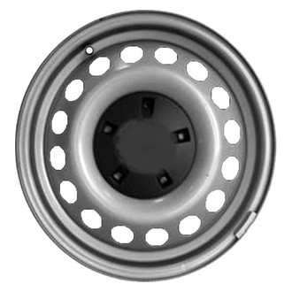Factory Steel® - 16-Hole Silver 17x6.5 Steel Factory Wheel