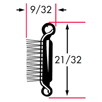 Fairchild® - Rigid Polypropylene Pile Lining Rubber Covered Belt Weatherstrip