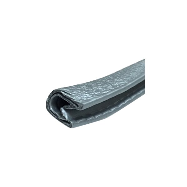 Fairchild® - 50' L Gray Soft Tone Standard Double Lip Edge Trim with Segmented Steel Core for 0.032"-0.125" Edge