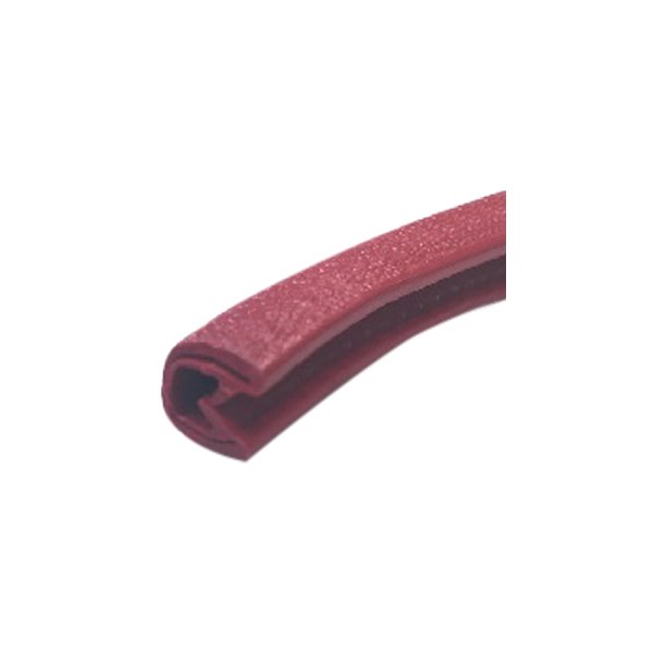 Fairchild® - 50' Red Soft Tone Standard Double Lip Edge Trim with Segmented Steel Core