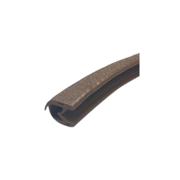 Fairchild® - 50' Brown Soft Tone Standard Double Lip Edge Trim with Segmented Steel Core