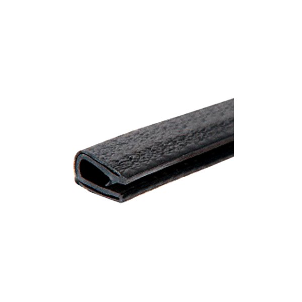 Fairchild® - 50' L Black Single Lip Long Leg Edge Trim with Segmented Steel Core for 0.085"-0.21" Edge