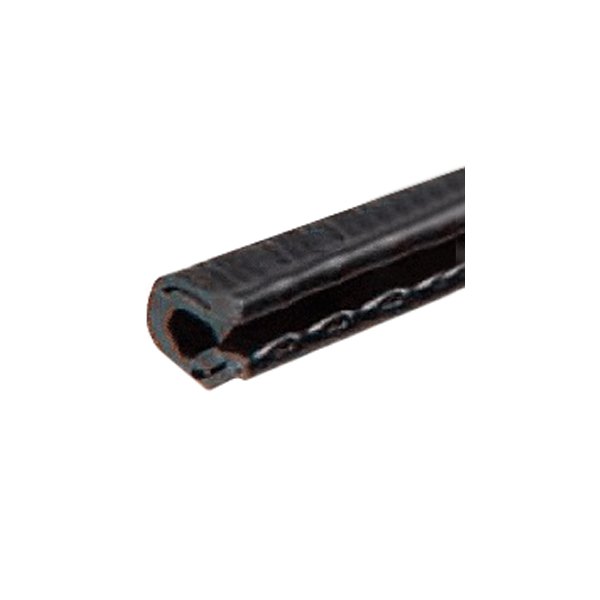 Fairchild® - 50' Black Soft Tone Mini-Mini Edge Trim with Segmented Steel Core