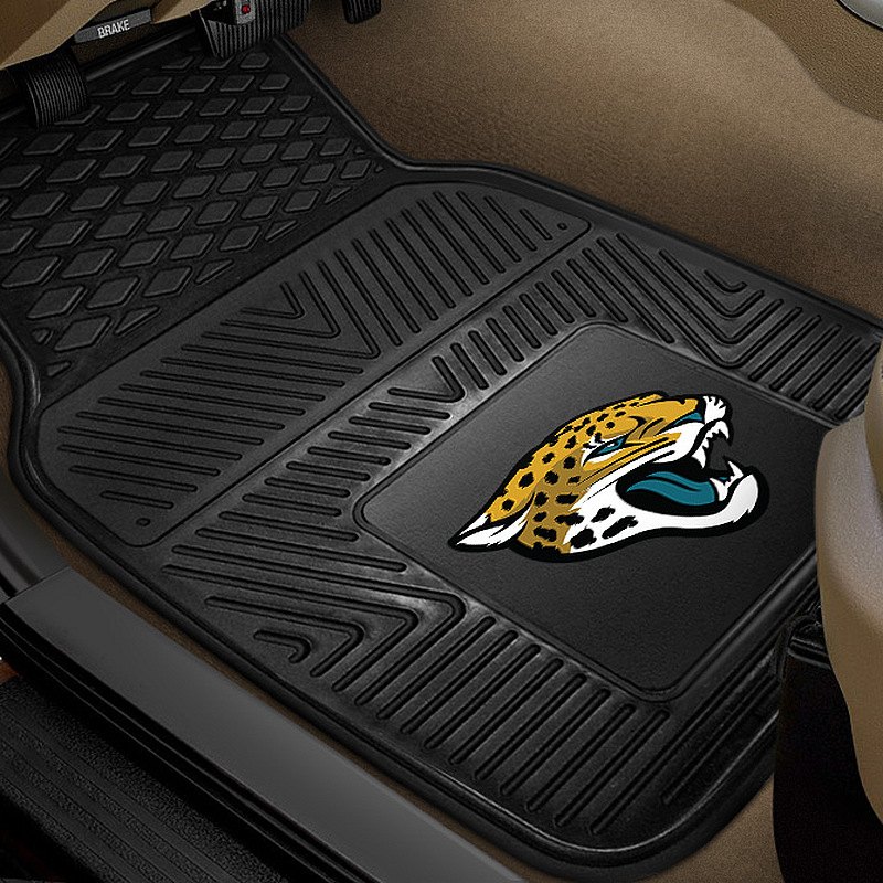 FanMats® 8897 Jacksonville Jaguars 1st Row Black Vinyl Floor Mats