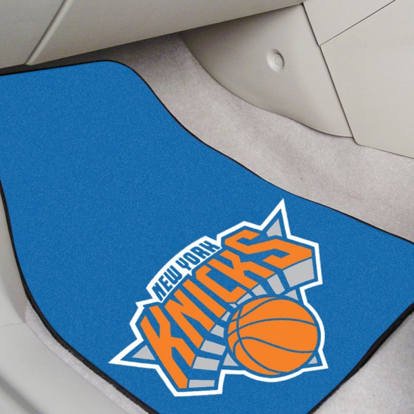 FanMats® 9357 New York Knicks 1st Row Blue Carpet Floor Mats with