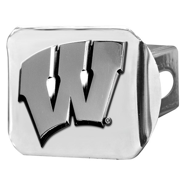 FanMats® - University of Wisconsin Logo on Chrome Hitch Cover