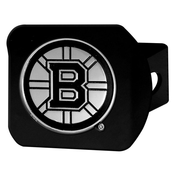FanMats® - Boston Bruins Logo on Chrome/Black Hitch Cover