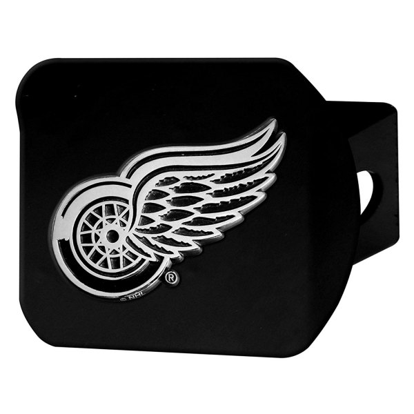 FanMats® - Detroit Red Wings Logo on Chrome/Black Hitch Cover